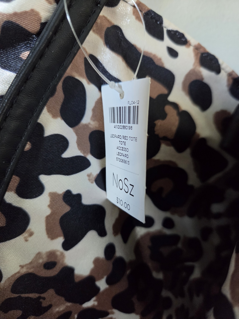 Leopard Print Tote Bags with Red Lining - Set Of 3 - Picture 7 of 7